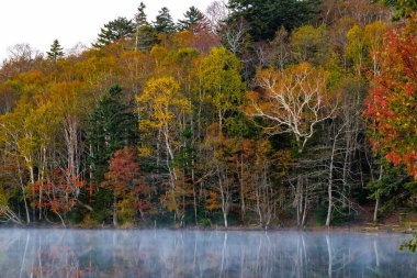 lake onneto in autumn hokkaido