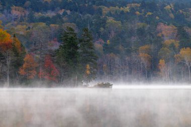 lake onneto in autumn hokkaido