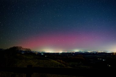 Hokkaido 'da düşük enlem aurora