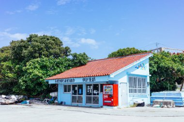 Ikei Adası 'ndaki Okinawa kasabası