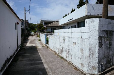 Ikei Adası 'ndaki Okinawa kasabası