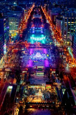 Sapporo TV Kulesi 'nden gece görüntüsü