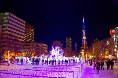 Sapporo hokkaido 'da beyaz ışık
