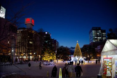 Sapporo hokkaido 'da beyaz ışık
