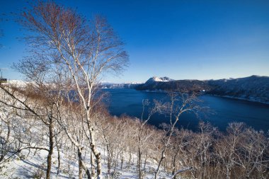 Kış Hokkadio 'da Masyu Gölü