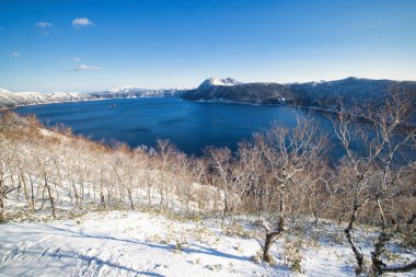 Kış Hokkadio 'da Masyu Gölü