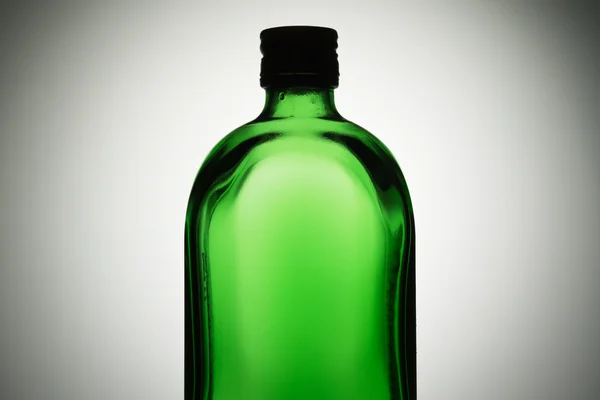 Groen glazen fles — Stockfoto