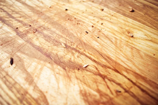 Textura de madeira brilhante. Placa de cozinha raspada — Fotografia de Stock