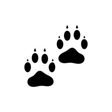 Pençe simgesi. Beyaz arka planda siyah simgesi.