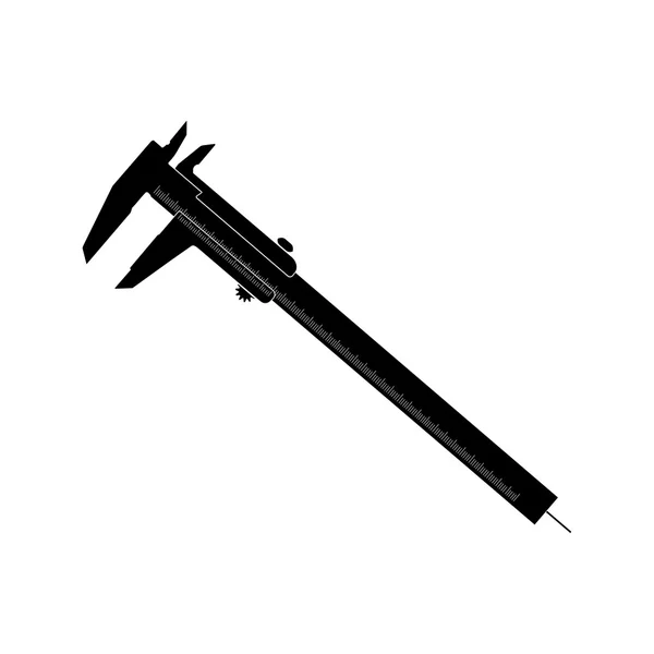 Calibres vector. Icono negro sobre fondo blanco . — Vector de stock