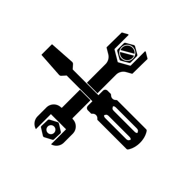 Piktogramm des Zahnradsymbols. schwarzes Symbol auf weißem Hintergrund. — Stockvektor