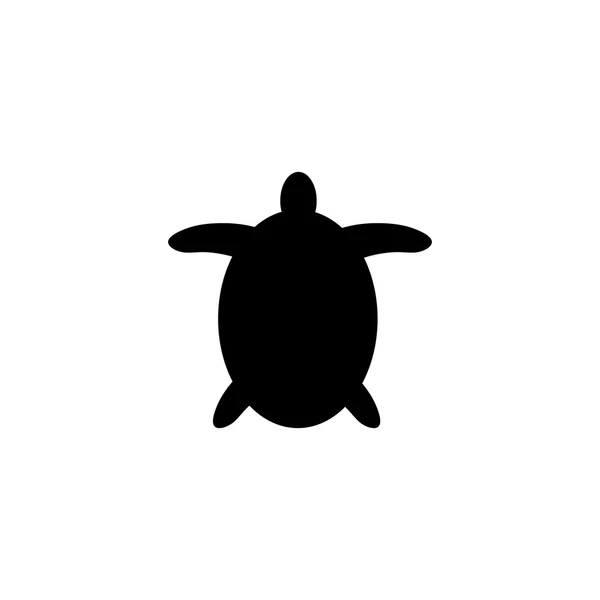 Icône de tortue. Icône noire sur fond blanc . — Image vectorielle