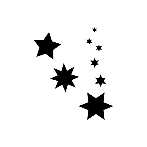 Stjärnor favorite ikonen. Svart symbol på vit bakgrund. — Stock vektor