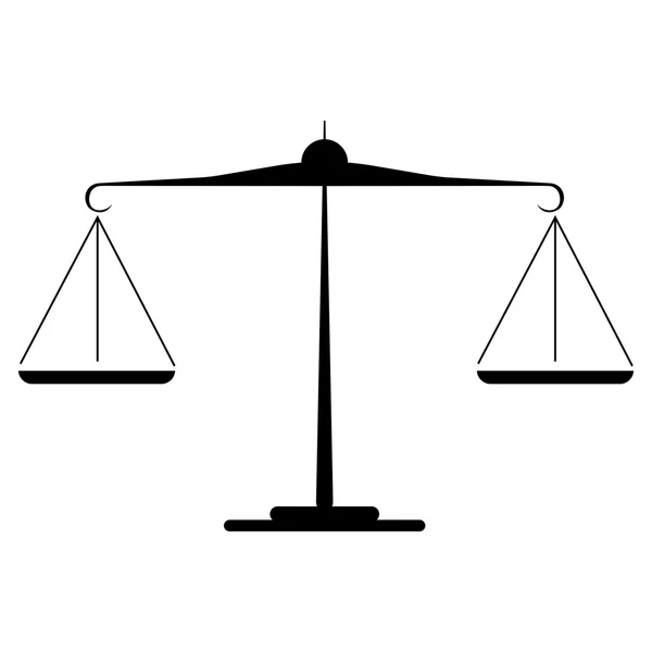 Ölçekler simgesi. Beyaz arka planda siyah simgesi.