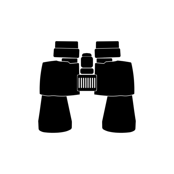 Icono binocular. Icono negro sobre fondo blanco . — Vector de stock