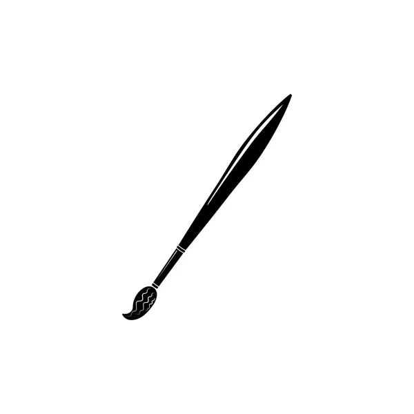 Paint brush icon. Black icon on white background. — Stock Vector