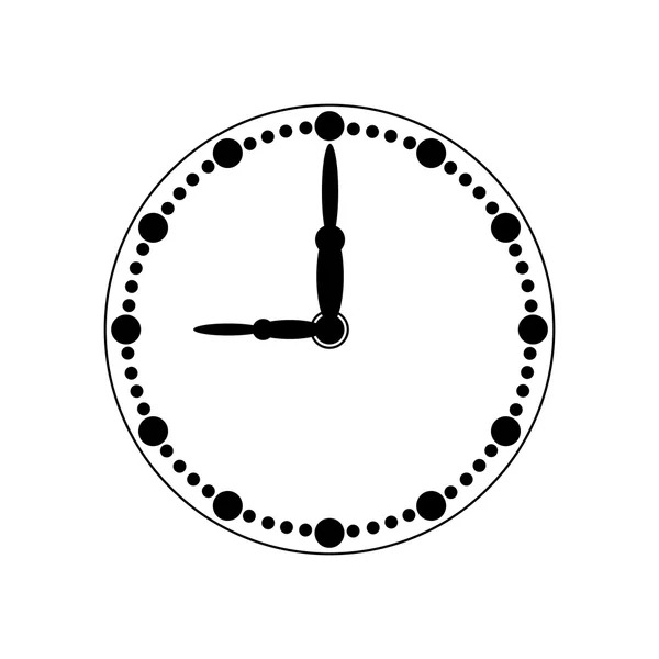 Ikona hodin. Černá ikona na bílém pozadí. — Stockový vektor