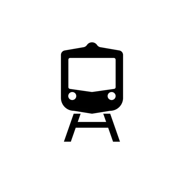 L'icône du train. Icône noire sur fond blanc . — Image vectorielle