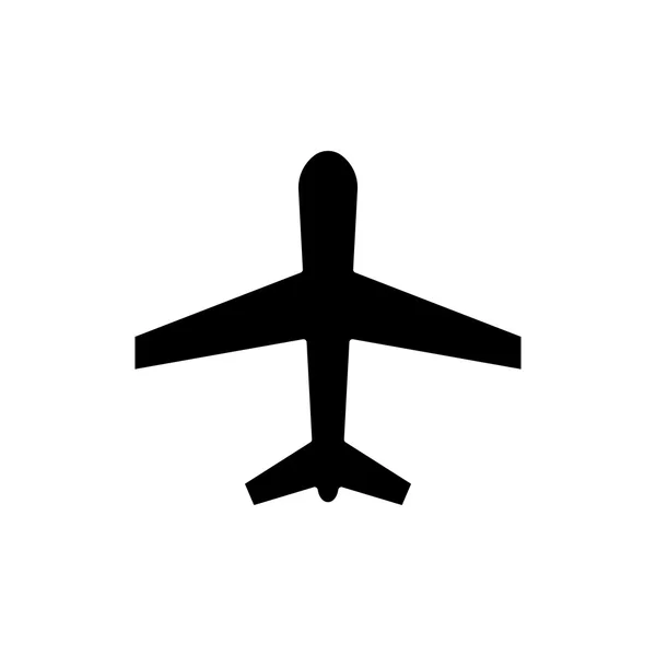 Icono de signo de avión. Icono negro sobre fondo blanco . — Archivo Imágenes Vectoriales