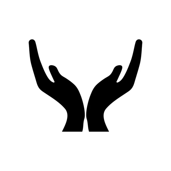 El simgesi. Beyaz arka planda siyah simgesi.