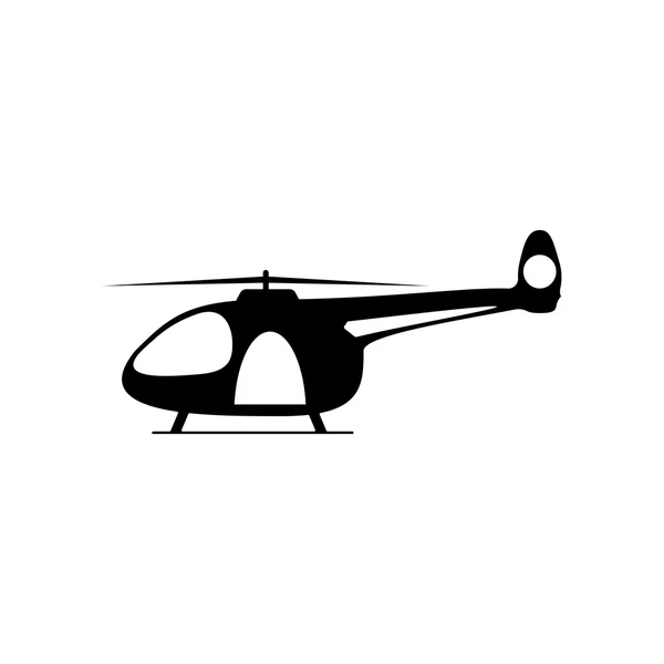 Helicopter icon. Black icon on white background. — Stock Vector