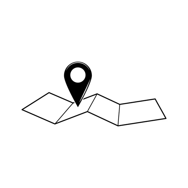 Pin en el icono del mapa. Icono negro sobre fondo blanco . — Vector de stock