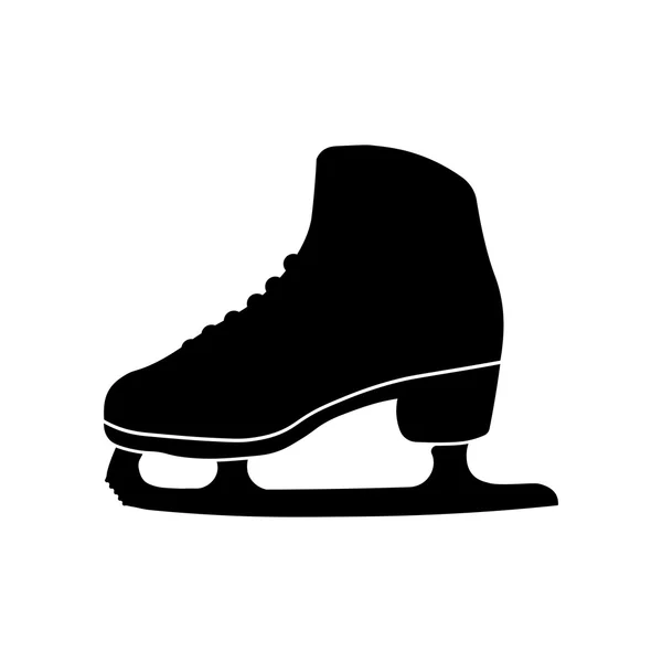 Icône de patins. Icône noire sur fond blanc . — Image vectorielle