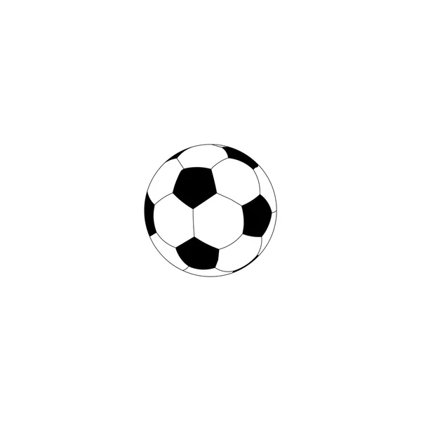 Pelota de fútbol. Icono del vector. Icono negro sobre fondo blanco . — Vector de stock