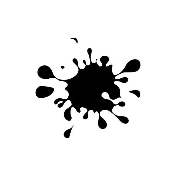 Leke simgesi. Beyaz arka planda siyah simgesi.