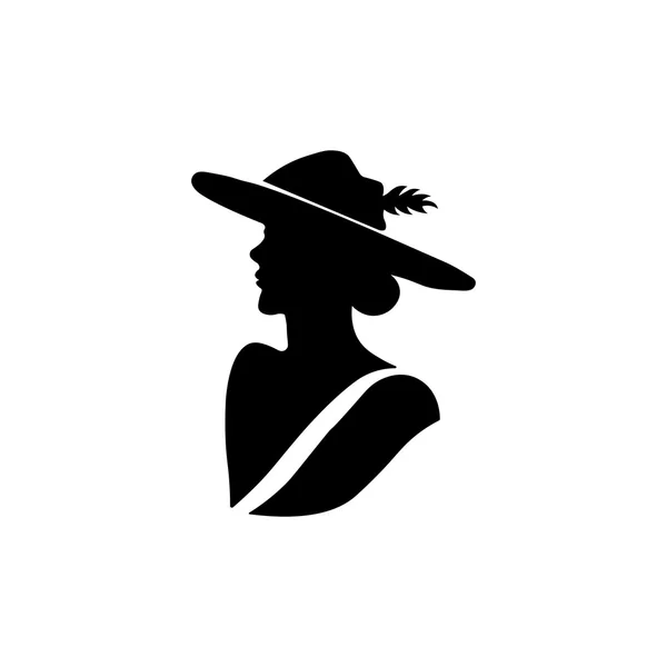 Bayan simgesi. Beyaz arka planda siyah simgesi.