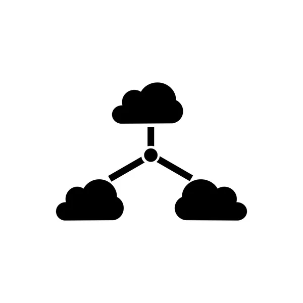 Cloud icon. Black icon on white background.