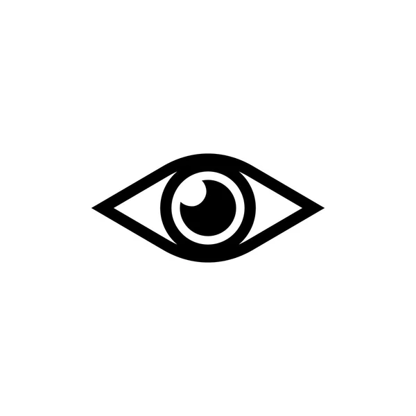 Icono del ojo. Icono negro sobre fondo blanco . — Vector de stock