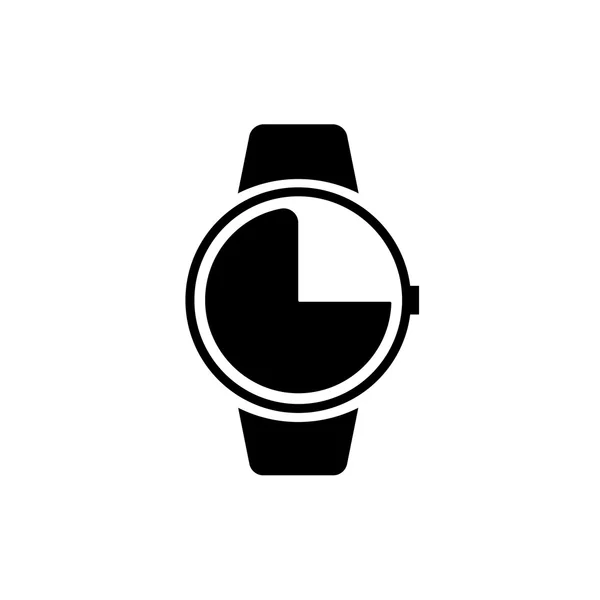 Montre icône. Icône noire sur fond blanc . — Image vectorielle