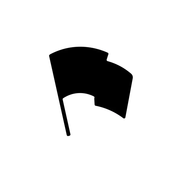 Ícone da bandeira. Ícone preto no fundo branco . —  Vetores de Stock