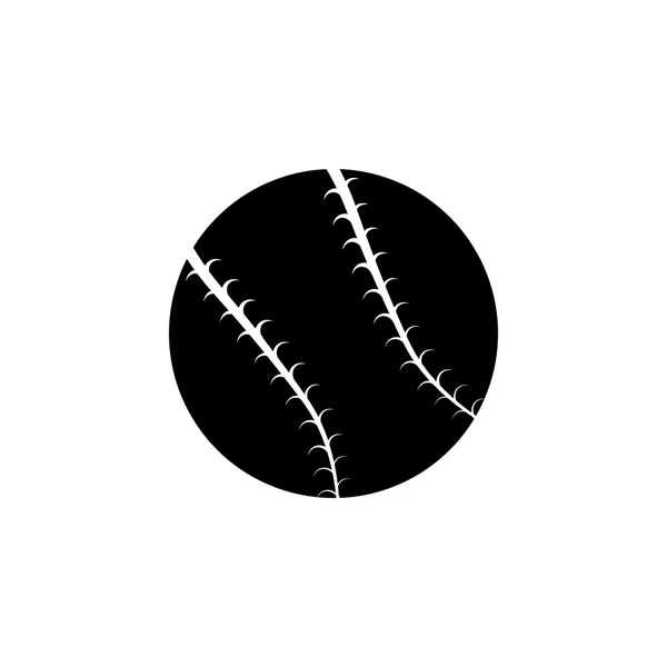 Icono de béisbol. Icono negro sobre fondo blanco . — Vector de stock