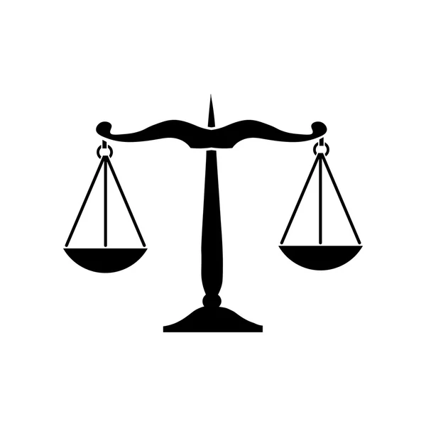 Ölçekler simgesi. Beyaz arka planda siyah simgesi.