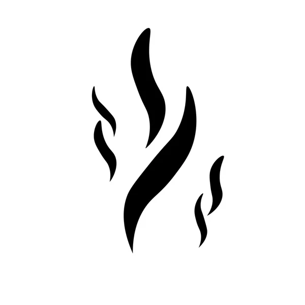 Duman simgesi. Beyaz arka planda siyah simgesi.