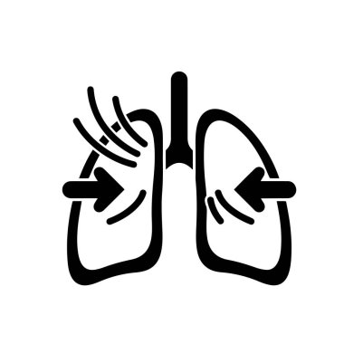 Minimum düz siyah beyaz simge. Toprak tekniği