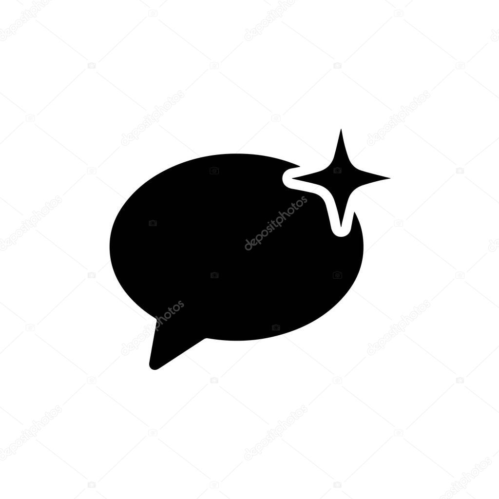 Generative AI chat bubble with sparkle icon