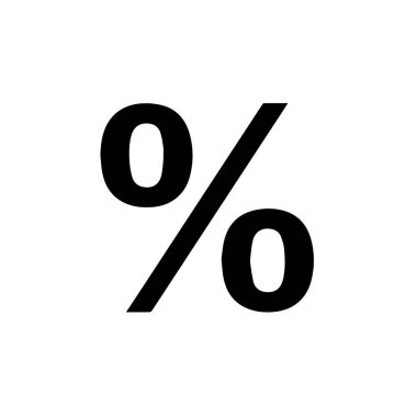 Simge Finans Simgesi Simgesi, Beyaz Üzerine Siyah