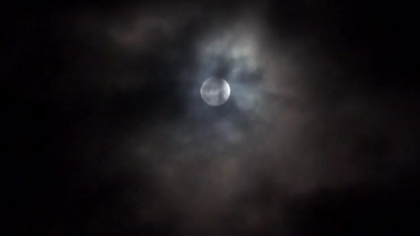 Lune coule dans les nuages — Video