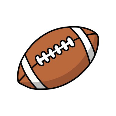 Bir Amerikan Futbol Topunun Çizgi Filmi Görüntü Vektörü