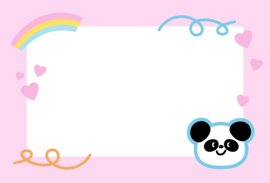 Panda, gökkuşağı, dekorasyon kalpleri, polaroid fotoğraf, şablon, sosyal medya postası, poster, kitap kapağı, yapışkan not, okul ismi kartı, hayvan baskısı, hayvanat bahçesi