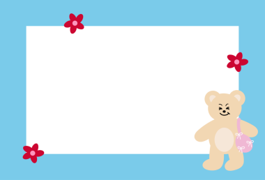 Şirin dikdörtgen mavi çerçeve ve hayvan baskısı için çiçekler, evcil hayvan evlat edinme ve kurtarma, polaroid fotoğraf, şablon, sosyal medya postası, poster, kitap kapağı, yapışkan not, okul ismi kartı