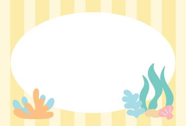 Deniz şablonu, akvaryum, okyanus, hayvan, hayvanat bahçesi, hediyelik eşya dükkanı, polaroid fotoğraf, kartpostal, tatil posteri, yapışkan not defteri, not defteri için deniz kabuğu, deniz kabuğu, deniz kabuğu desenli pastel sarı çerçeve.