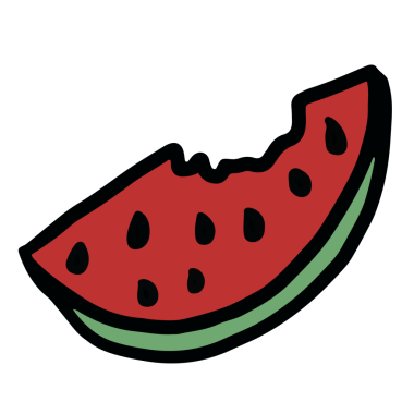 Meyve, kahvaltı, öğle yemeği, kafe, restoran, menü, tarif, smoothie, meyve suyu, vegan, market alışverişi, süpermarket, ikon, diyet, plaj atmosferi için elle çizilmiş karpuz çizimi