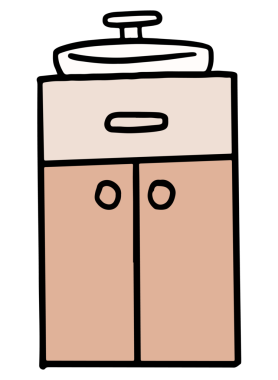 Tuvalet, ev, ev, ev, depo, oda tasarımı, tuvalet, banyo, makyaj, banyo, banyo, yaşam tarzı, sabah rutini, mobilya, çıkartma, banyo tasarımı için hoş el çizimleri.