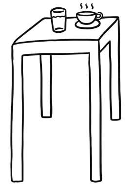 Mutfak için su bardağı ve çay fincanı, mutfak eşyaları, mobilyalar, ev dekorasyonu, ev turu, oda tasarımı, iç mekan, mağaza, çevrimiçi alışveriş, yemek masası skeci.