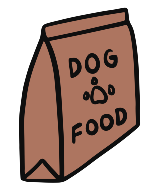 Dekorasyon, köpek maması çantası, çizgi film, çizgi roman, hayvan dükkanı, veteriner, evlat edinme ve kurtarma hayvanı, koruyucu ev, barınak, ev, açık hava, bahçe, market alışverişi, süpermarket.