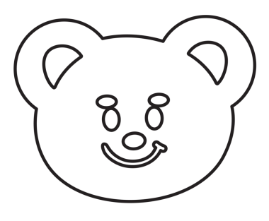 Çizgi film karakteri, boyama kitabı, çizim, çizgi roman, emoji, ruh hali, duygu, duygu, his, hayvanat bahçesi, hediyelik eşya dükkanı, hayvan, çıkartma, ikon, ayı yüzü şekli, yama için oyuncak ayı gülümseme ifadesi.